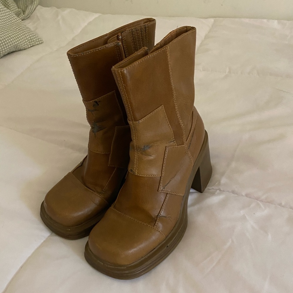 Lower East Side platform brown boots